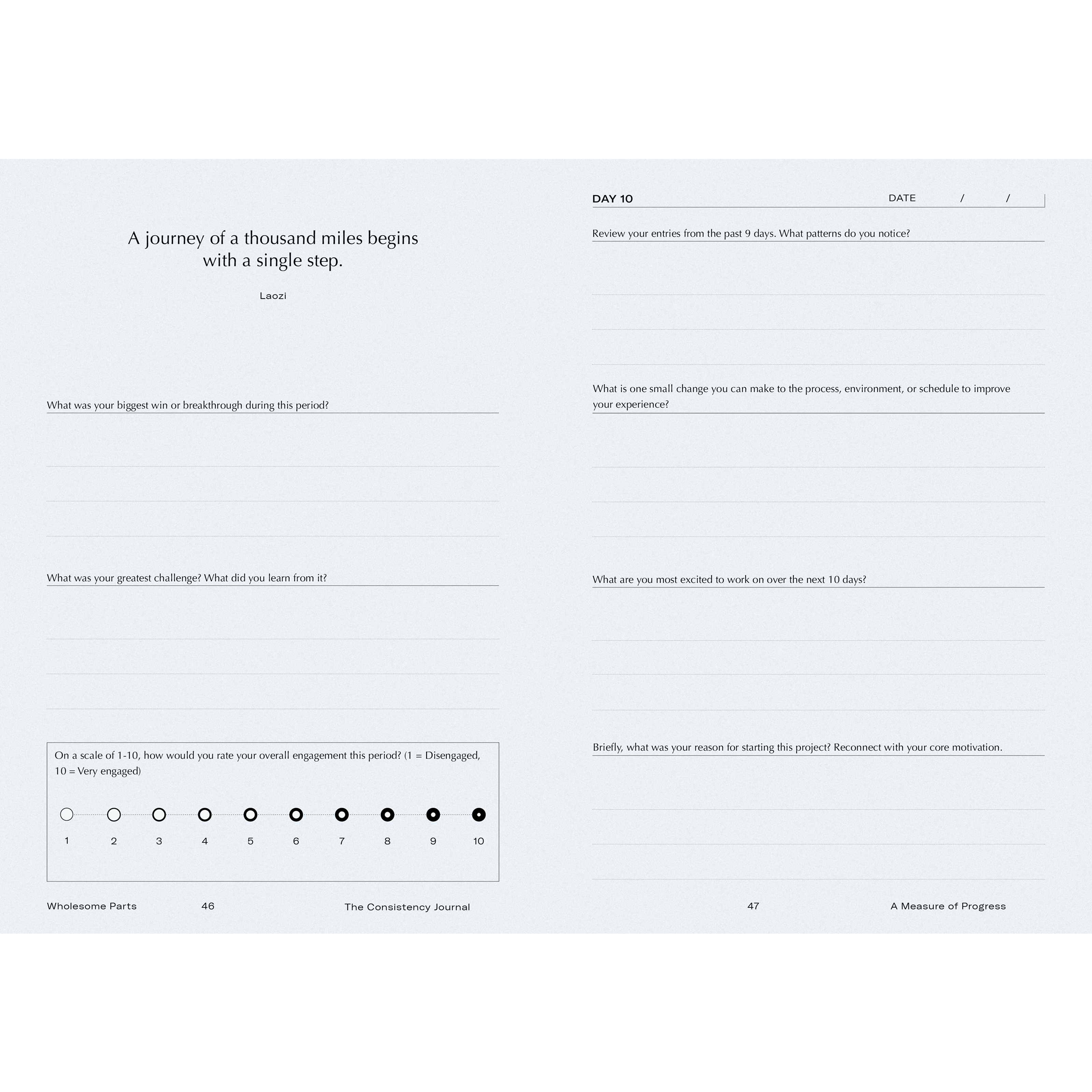 The Consistency Journal